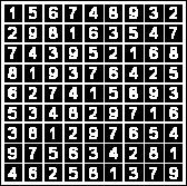 There are three very simple constraints to follow: Every row of 9 numbers must include all digits 1 through 9 in any order. Every column of 9 numbers must include all digits 1 through 9 in any order.
