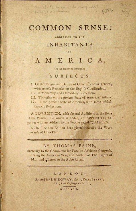 Common Sense by Thomas Paine Jamestown-Yorktown How was the American army created? How did Americans react to the Declaration of Independence? By 1776 there were over 2.