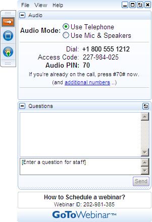 3 Managing your screen Questions panel To ask the presenter a question, please type it into the question panel and press send.