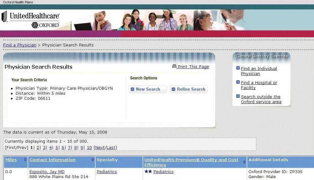 of provider you are looking for In this case, click on Doctor STEP 3 2 Entering Search Criteria Search for an
