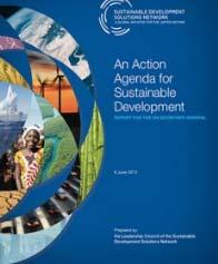 The SDSN Report to the Secretary General Outlines the challenges of sustainable development (economic,