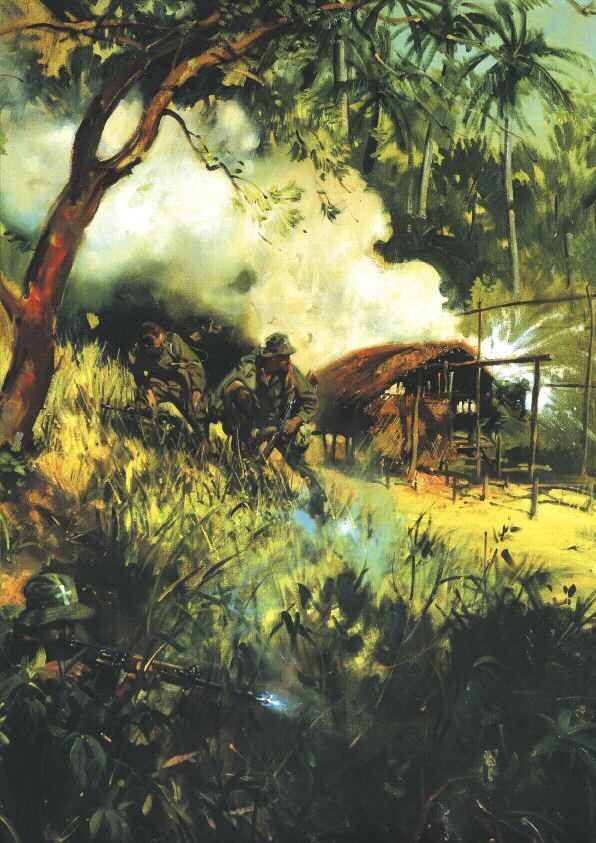 THE ROYAL GREEN JACKETS Although The Rifle Brigade had distinguished itself in the Malayan Emergency, it was the Borneo campaign that united the three Regiments that had formed the Green Jackets