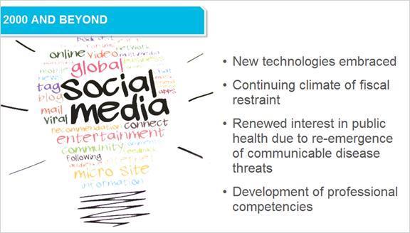4.2 2000 and Beyond From 2000 onwards, health promotion in Canada has continued to evolve, embracing new technologies such as social media as tools for health education and community mobilization.