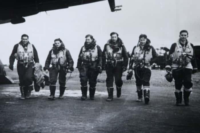 This photograph, taken at the height of World War Two, seems to illustrate the carefree confidence of a rugged RAF crew.