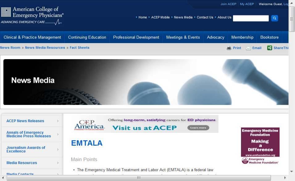 ACEP EMTALA Resources www.acep.org/content.aspx?