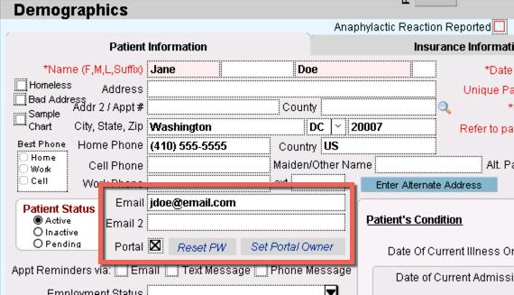 The patient will receive the following email invitation to register for an account on the patient portal: Note that the email invitation does not identify the name of your practice.