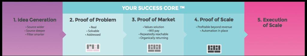 SUCCESS CORE Central to our approach is identifying where each venture sits on the SUCCESS CORE lifecycle