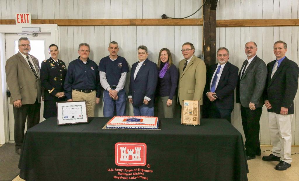 2015 Marklesburg Volunteer Fire Department Partnered with the Corps, Friends of Raystown Lake, and Raystown Mountain Biking Association to develop marking, mapping and accessibility to 3000 acres of