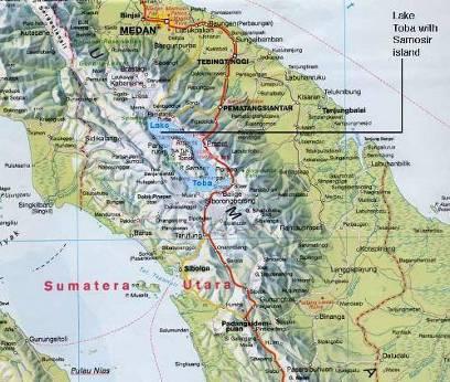 Map of North Sumatra Caption: Mt.