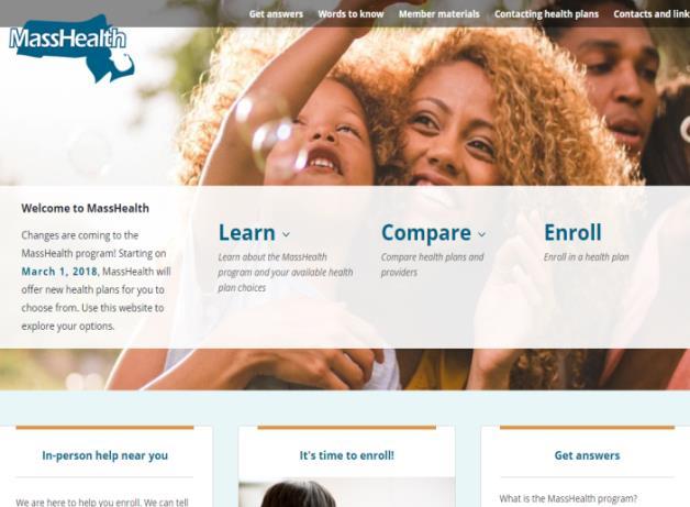 MassHealth launched a new website called www.masshealthchoices.com to help members understand the new health plan choices available to them.
