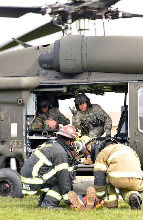 In his civilian career, Sjullie is a paramedic, and the mindset of fighting first as a National Guard flight medic is just one of the differences Sjullie has to adjust to when he gets on a Black Hawk.