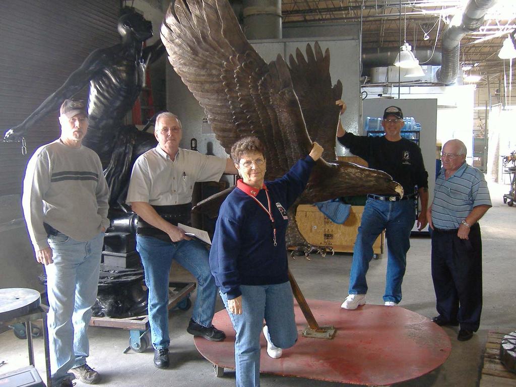 Submitted by: Jon Mueller VOLUME 12, ISSUE 3 Veterans Park Monument Page 5 On Tuesday February 24th, some members of chapter 787, along with others, made a visit to the American Bronze Foundry in