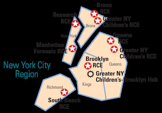 New York City * Community hubs will be located throughout the boroughs New York City consists of five boroughs, each of which is a county of New York State. With a population of approximately 8.