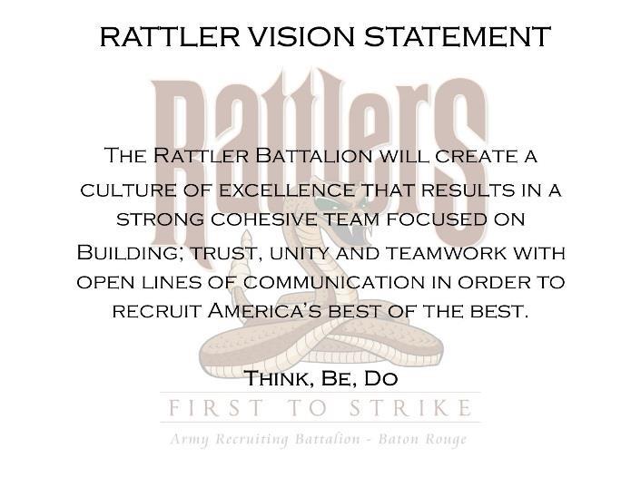 Baton Rouge Recruiting Battalion The Baton Rouge Recruiting Battalion s mission is to conduct recruiting operations with integrity in our assigned area of responsibility to meet combined Regular