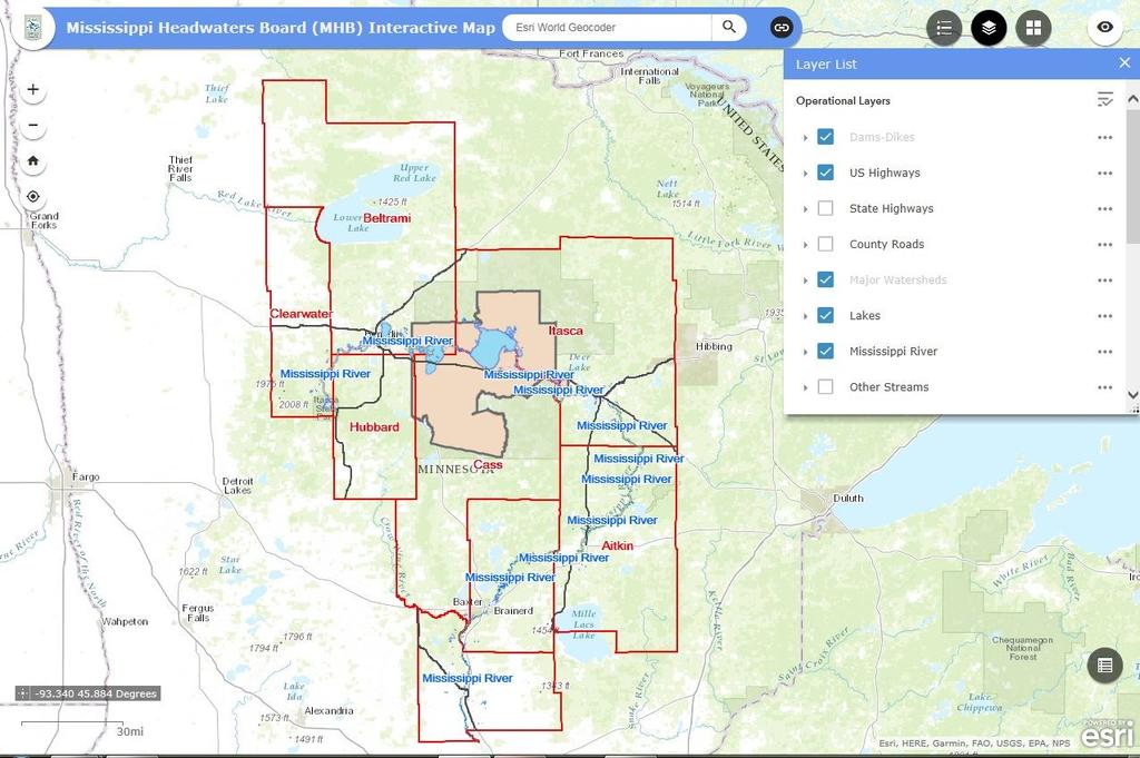 MHB Interactive Map http://www.mississippiheadwaters.org/comprehensivemanagementplan.