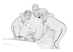 The Orthodox Lift - a two-person lift, in which the handlers place one arm around the patient s back and the other under the patient s thighs.