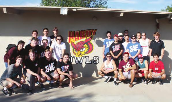 SAN DIEGO STATE In October, nearly 30 members from the chapter at San Diego State University helped the Hardy Elementary School with the annual Halloween Carnival.