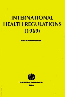 The legal framework has changed: International Health Security IHR(2005),