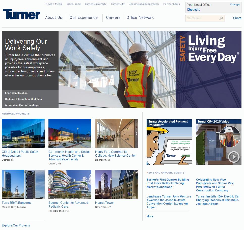 Prequalification Process Application online at www.turnerconstruction.