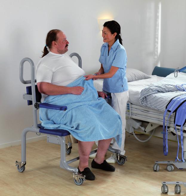 Bariatric patients can be showered in a safe working