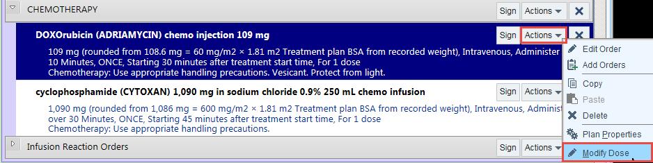 responding to a particular dose, use the Dose Modification window to easily decrease or increase that dosage.