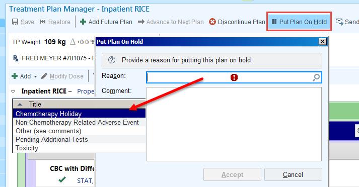 If you want to remove a treatment day that you never intended to give, as opposed to a day that was planned but not carried out, delete the day. 1. In the Treatment Plan Manager, select the day. 2.
