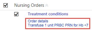 Transfusion Orders Ordering Blood Administration Transfusion orders are Therapy Plans for patients receiving blood in an outpatient infusion or hospital based infusion clinic.