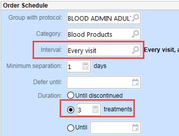 Page 33 of 43 Select the desired Blood Products and Delete the unordered blood products.