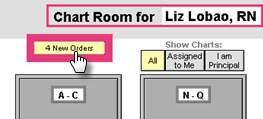 Return to Chart Room to Pick Up Orders Click the button in the upper left to return to the chart room.