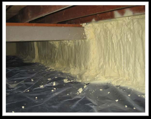 Crawl Space Case Study MOISTURE BARRIERS Symptoms Wet wood Condensation on foundation surfaces Possible Reasons High ground moisture source Warm humid air entering vents from outside Crawl space