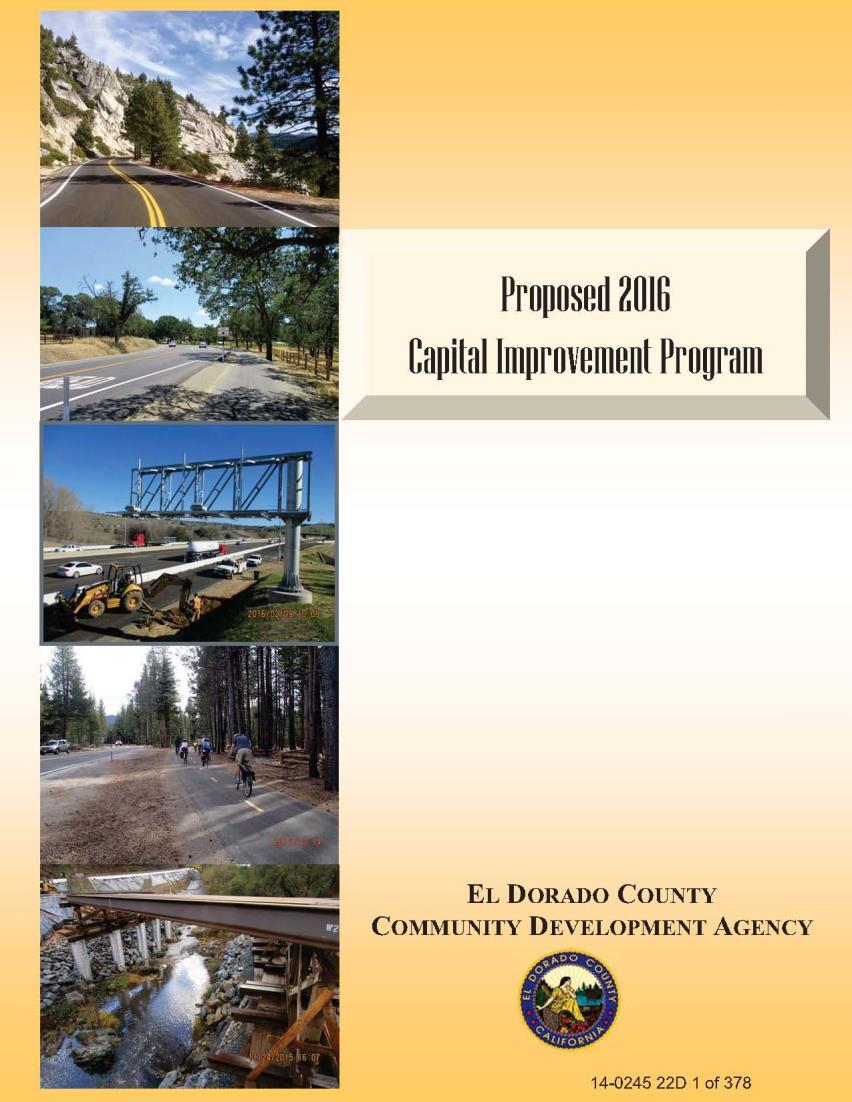 4. PROPOSED 2016 CIP BOOK Projects are identified in current year, 5, 10, and 20- Year timeline For West Slope Road & Bridge