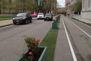 EXAMPLES Temporary Greening & Cycle Track Buffer At Pop-Up Rockwell Cleveland, OH