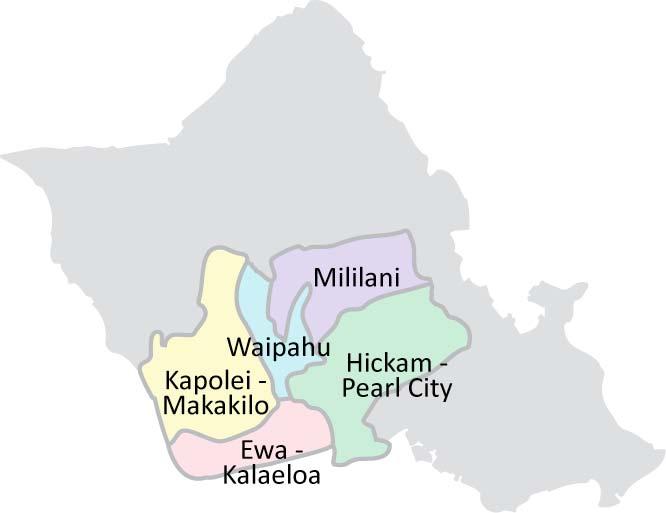 Core Indicator Data: West Oahu The following 2010 Census Tracts are included in each division of West Oahu: 17 Geography 2010 Census Tracts Ewa 73 89, 114, 115, 9803 Hickam Pearl City 73 80, 114