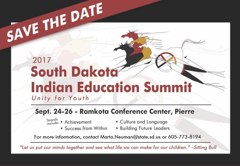 Medicaid Tribal Visits The South Dakota Department of Education s Office of Indian Education (SD OIE) invites you to submit a proposal to present at the 2017 Indian Education Summit.