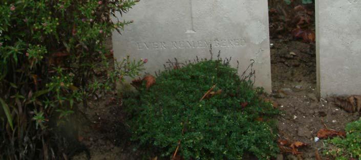 Buried in the Dernancourt Communal Cemetery, Dernancourt, France. Grave reference J.