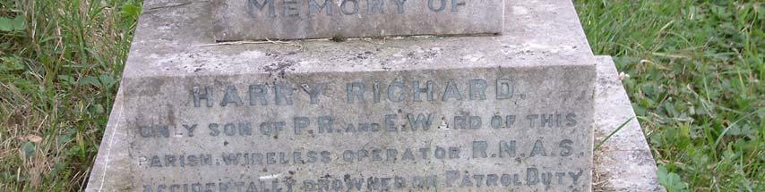Son of Percy Richard and Ellen Ward of High Street, Rolvenden, Kent. Buried locally in the Rolvenden (St Mary) Churchyard, Rolvenden, Ashford, Kent. Grave reference North of church tower.