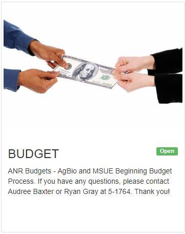 Web Budget System for AES/CES Funding MSU s central budget system only accommodates General Fund Our college web system handles AES/CES Capacity Grant, Appropriated State, and CES