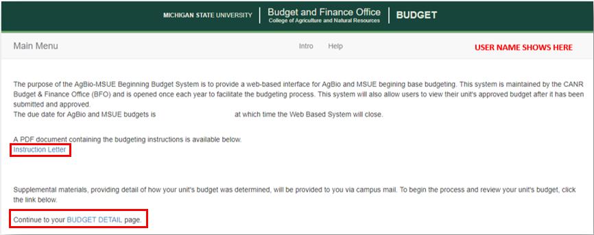 Web Budget System
