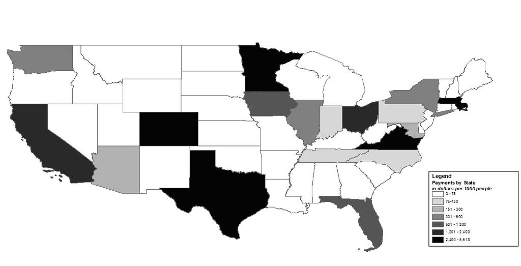File. Figure 3: Per Capita Direct Payments by State 2007 - Depuy Information on Payments