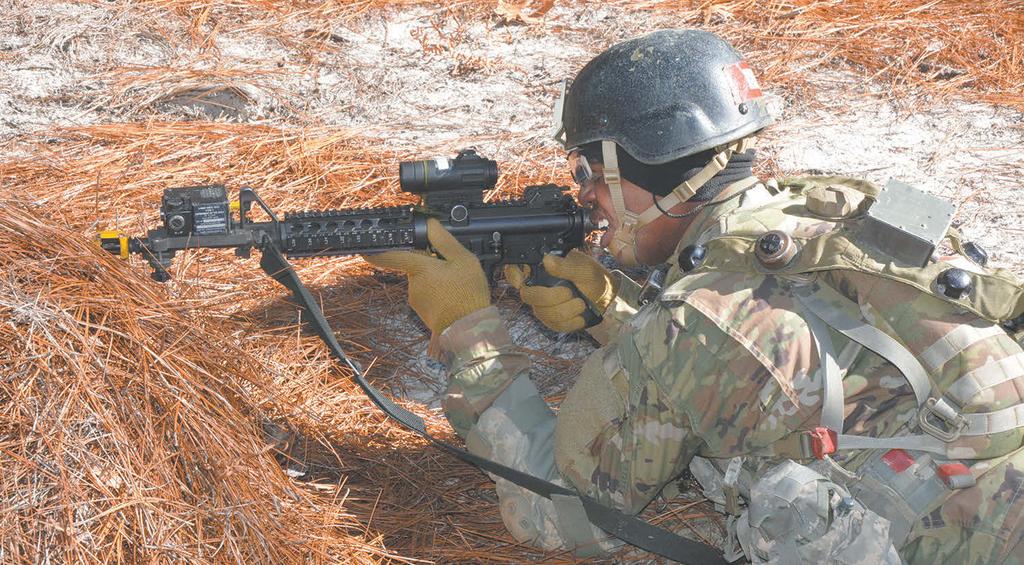10A February 1, 2018 FORT BLISS BUGLE Back to the future: Regiment introduces laser engagement system to BCT