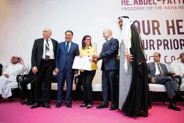 18 636 ARAB HEALTH MINISTERS WERE PRESENT ATTENDEES 99% 95% SATISFIED ATTENDEES EXHIBITORS MET THEIR OVERALL OBJECTIVES AWARD Each year, the Arab Hospitals Federation grants awards for distinguished
