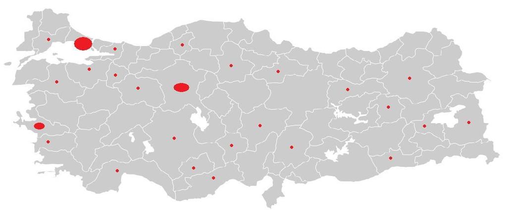 Newton- Katip Celebi Fund Distribution to Cities Top ten cities in Turkey are