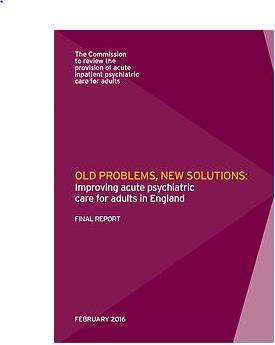 The Commission to review the provision of Acute Adult Psychiatric Care top recommendations End the practice of sending acutely ill patients long distances for treatment by October 2017 Strengthening