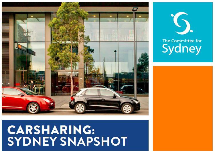 And we are a leader in car-sharing: our latest report City of Sydney innovative policy to