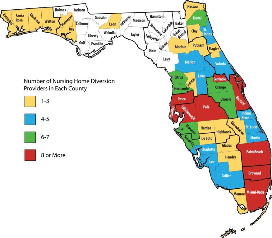 provider networks in some counties would remain fairly small, but for the first time all Floridians would have access to the Diversion alternative.