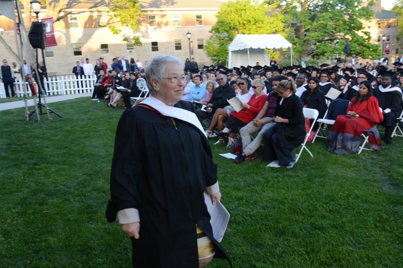Carmen Fariña, chancellor of the New York City Department of Education was the keynote speaker at the Manhattanville College School of Business Doctoral and Masters Commencement, Thursday, May 14.