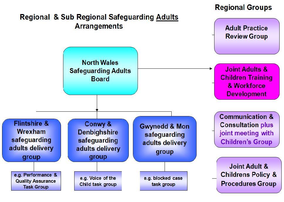 Regional & Sub Regional Safeguarding Adult Protection Boards The reconfiguration of the Regional Safeguarding Adult Board is a mirror image of the Safeguarding Children Boards arrangements and