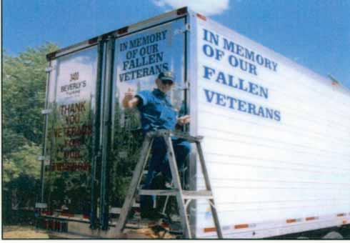 76 Lone Star State Trucker Takes Heart-Felt Message To Vets AMARILLO, TEXAS Jouett A. Buster Beverly, Jr.