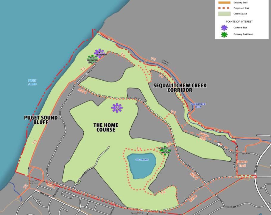 Proposed Open Space and Trails Draft Trails and Open Spaces Golf course use or open space