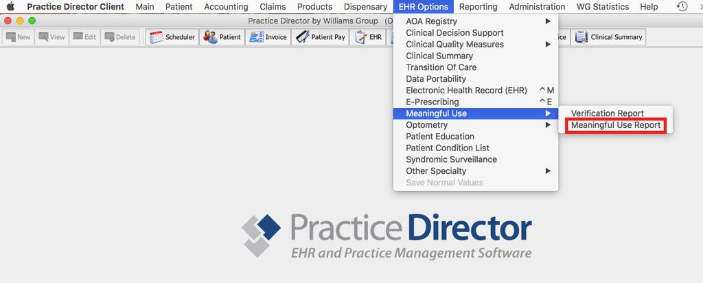 2017 Advancing Care Information (ACI) Transitions Report This report will run the same way that the Meaningful Use Reports run, and is in the same dialog To Run the ACI Report: Select EHR